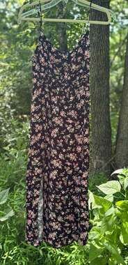 Floral Print Spaghetti Strap Maxi Dress